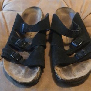 Birkenstock Black Suede Birkis